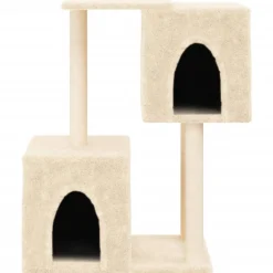 vidaXL Kattenmeubel met sisal krabpalen 86 cm crèmekleurig
