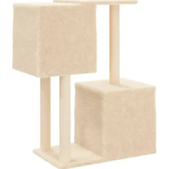vidaXL Kattenmeubel met sisal krabpalen 86 cm crèmekleurig