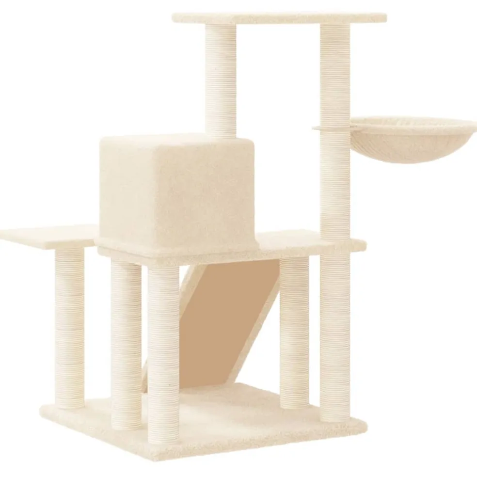 vidaXL Kattenmeubel met sisal krabpalen 82 cm crèmekleurig