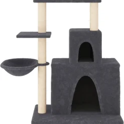 vidaXL Kattenmeubel met sisal krabpalen 183 cm crèmekleurig