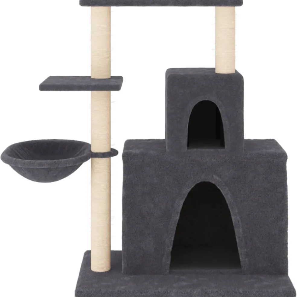 vidaXL Kattenmeubel met sisal krabpalen 183 cm crèmekleurig