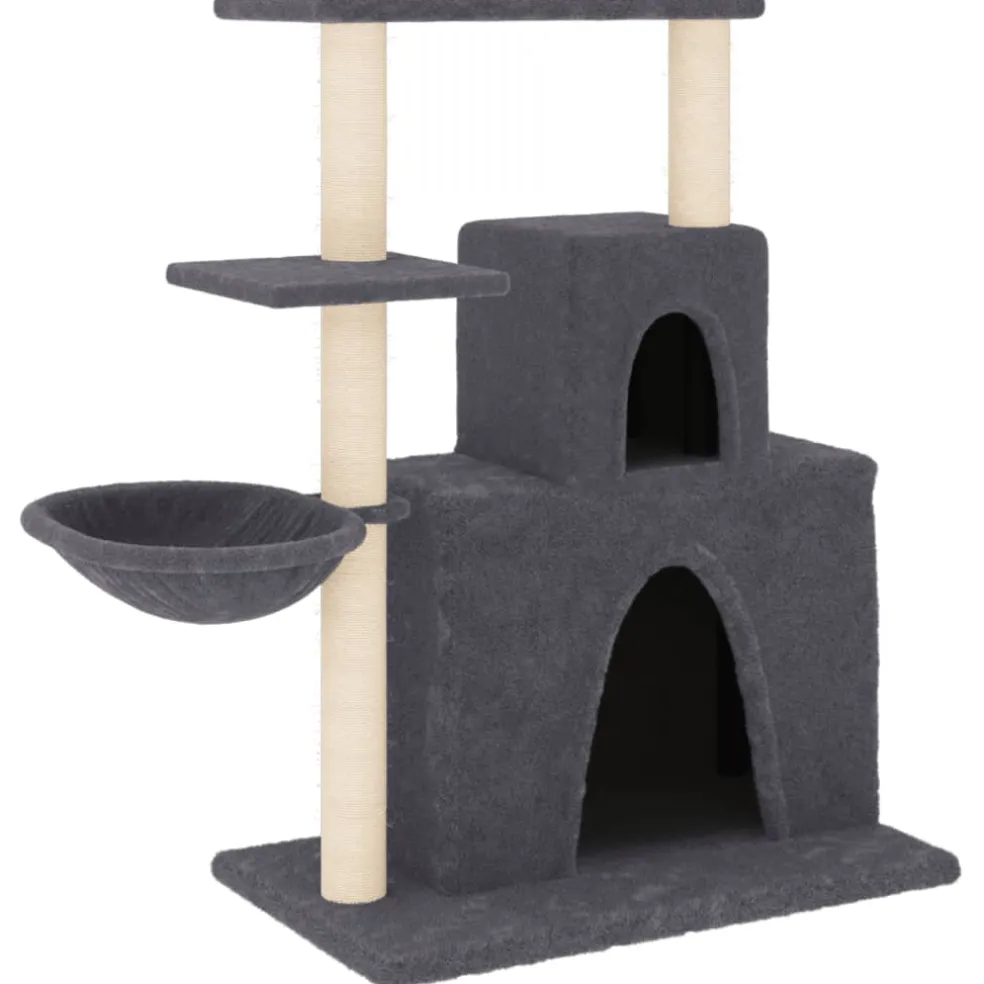 vidaXL Kattenmeubel met sisal krabpalen 83 cm donkergrijs