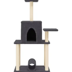 vidaXL Kattenmeubel met sisal krabpalen 122 cm donkergrijs