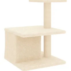 vidaXL Kattenmeubel met sisal krabpalen 48 cm crèmekleurig
