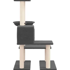 vidaXL Kattenmeubel met sisal krabpalen 94,5 cm donkergrijs