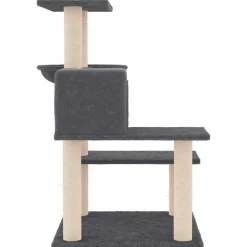 vidaXL Kattenmeubel met sisal krabpalen 167 cm donkergrijs