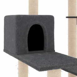 vidaXL Kattenmeubel met sisal krabpalen 167 cm donkergrijs
