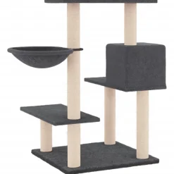 vidaXL Kattenmeubel met sisal krabpalen 82,5 cm donkergrijs
