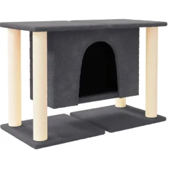 vidaXL Kattenmeubel met sisal krabpalen 50 cm donkergrijs