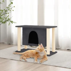 vidaXL Kattenmeubel met sisal krabpalen 50 cm donkergrijs
