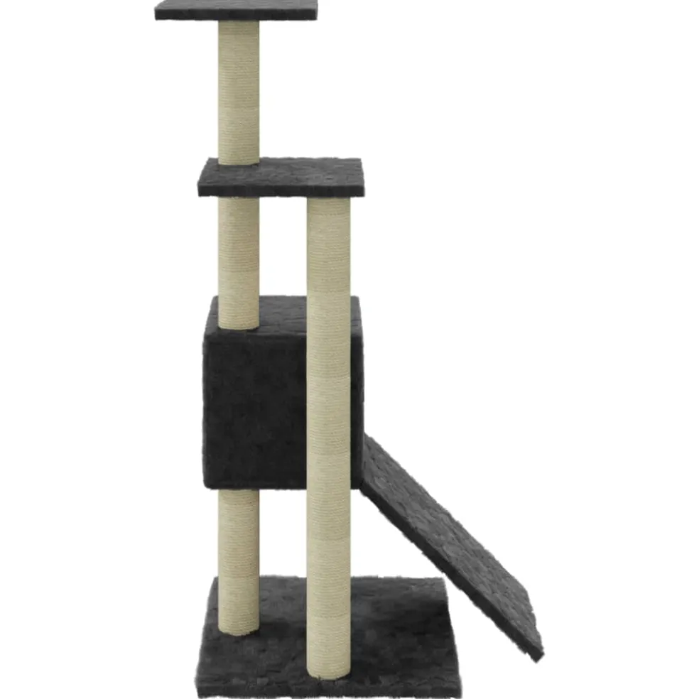 vidaXL Kattenmeubel met sisal krabpalen 92 cm donkergrijs