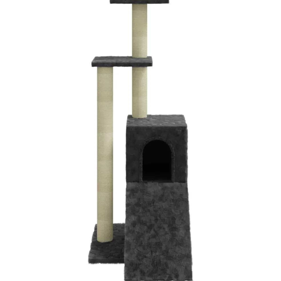 vidaXL Kattenmeubel met sisal krabpalen 92 cm donkergrijs