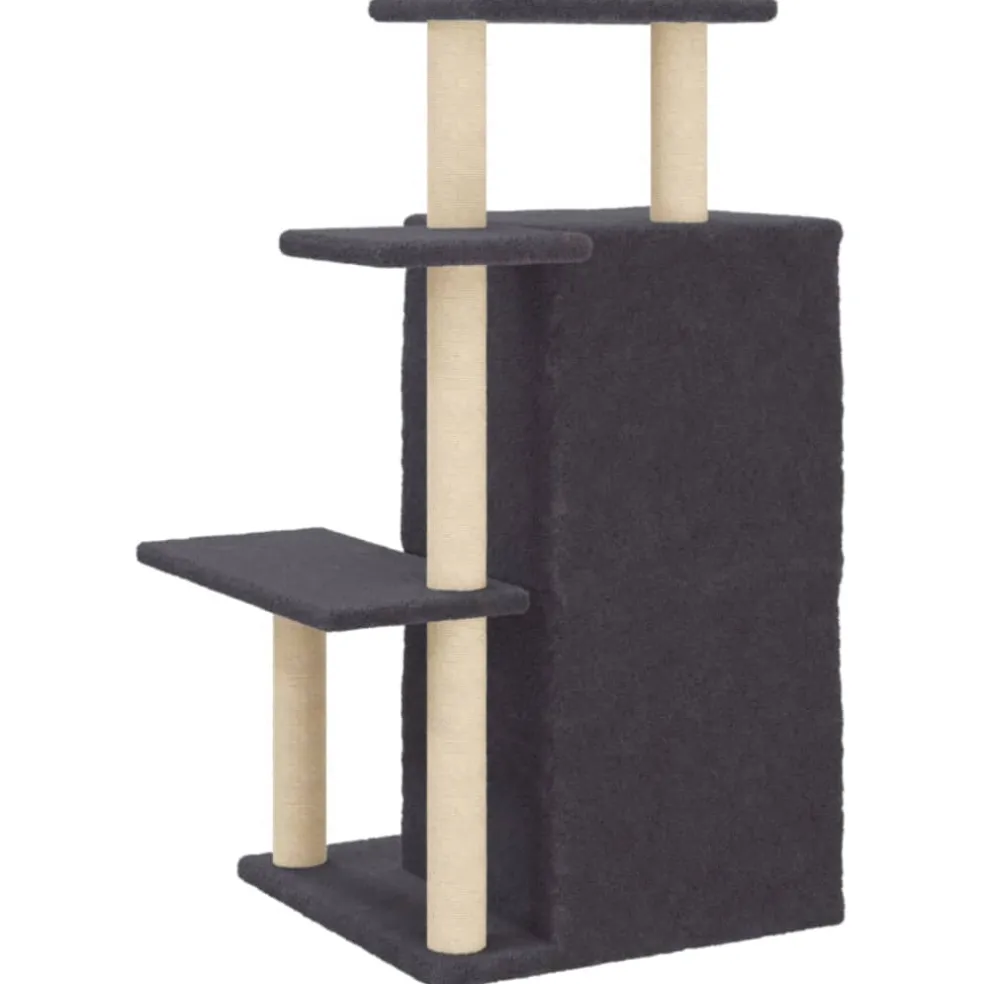 vidaXL Kattenmeubel met sisal krabpalen 97 cm donkergrijs