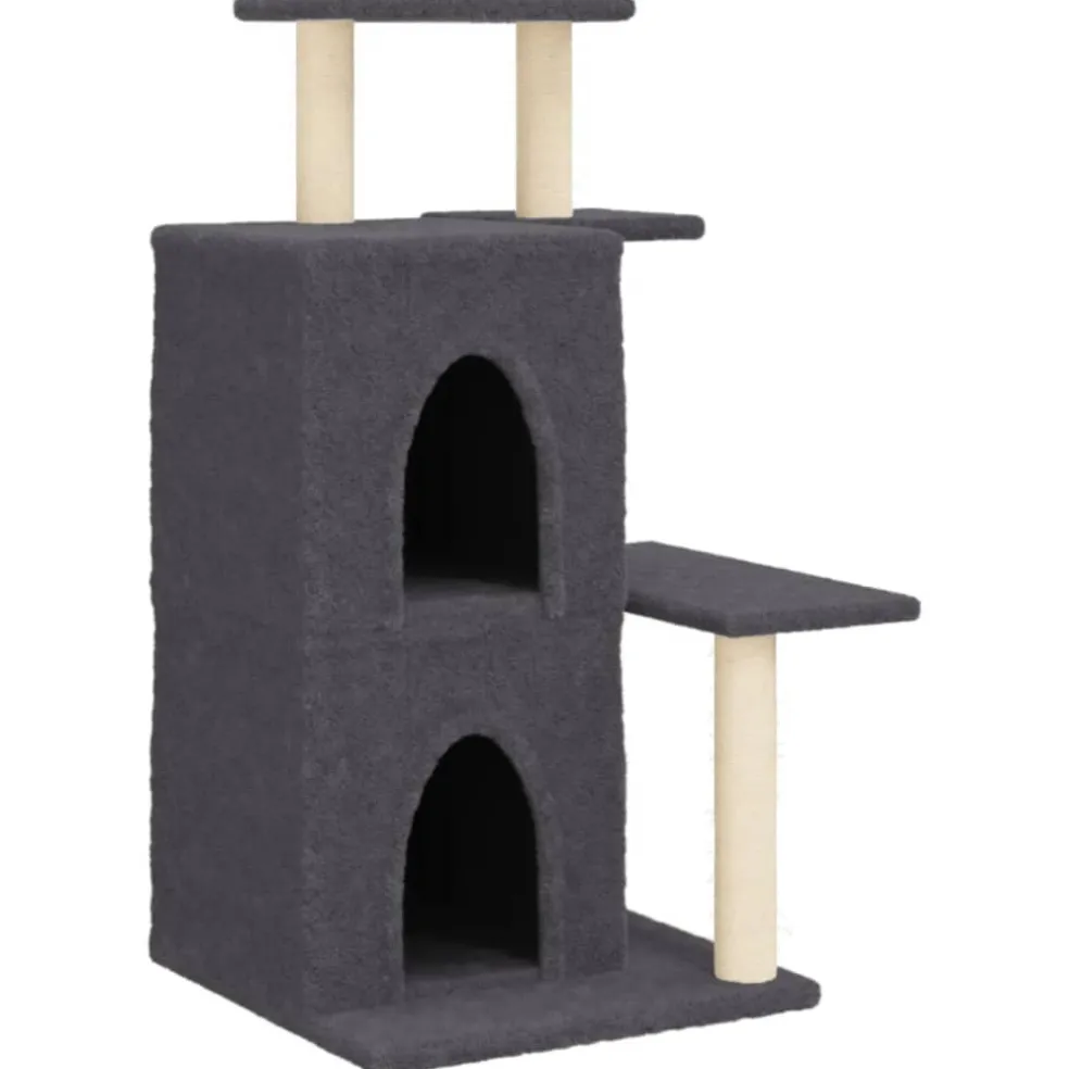 vidaXL Kattenmeubel met sisal krabpalen 97 cm donkergrijs