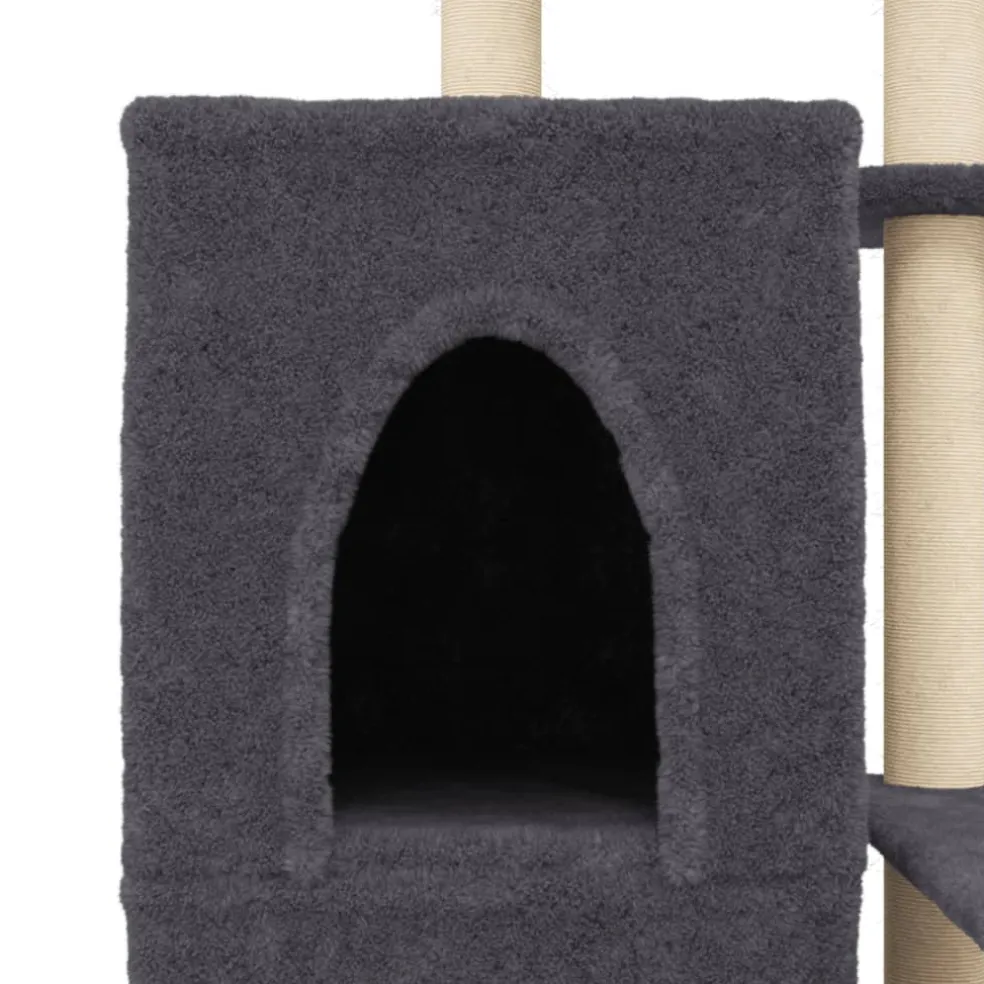 vidaXL Kattenmeubel met sisal krabpalen 97 cm donkergrijs