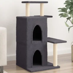 vidaXL Kattenmeubel met sisal krabpalen 97 cm donkergrijs