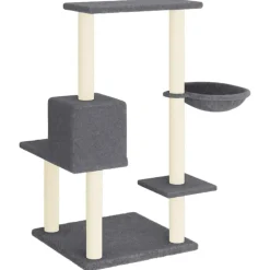 vidaXL Kattenmeubel met sisal krabpalen 95 cm donkergrijs