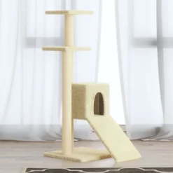 vidaXL Kattenmeubel met sisal krabpalen 92 cm crèmekleurig