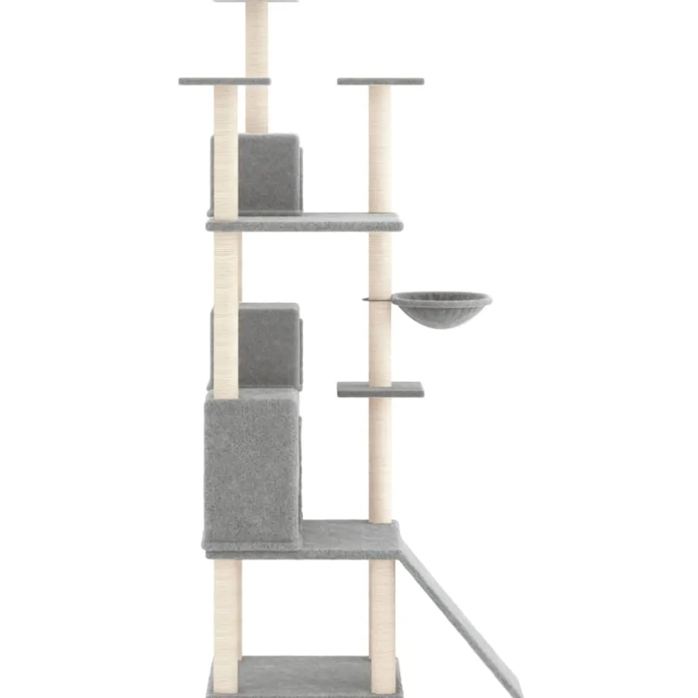 vidaXL Kattenmeubel met sisal krabpalen 175 cm lichtgrijs