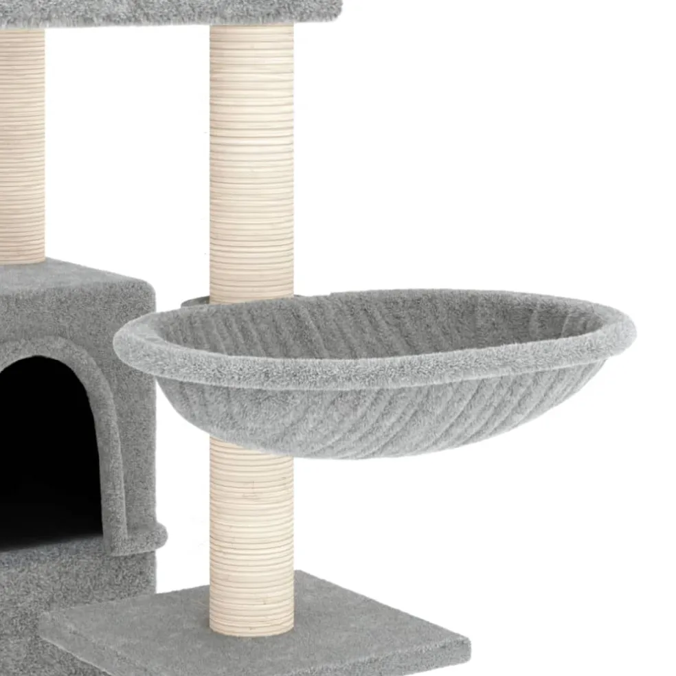vidaXL Kattenmeubel met sisal krabpalen 175 cm lichtgrijs