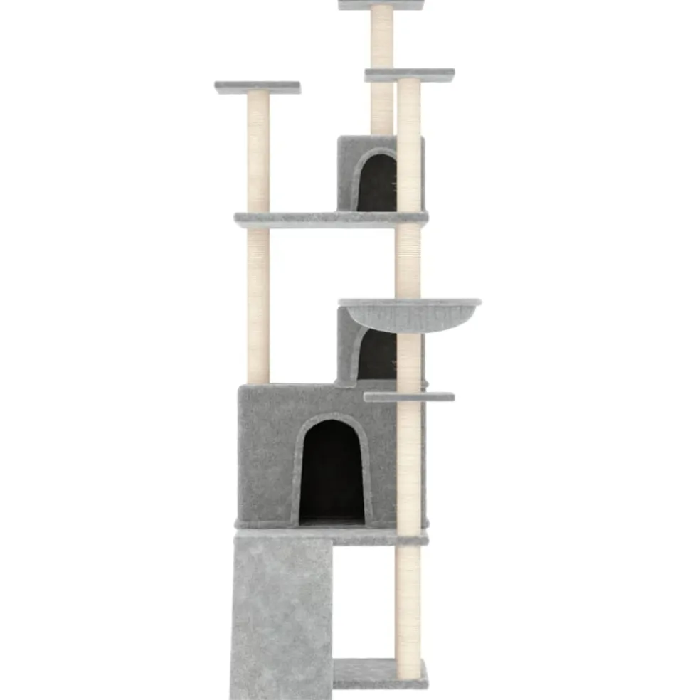 vidaXL Kattenmeubel met sisal krabpalen 175 cm lichtgrijs