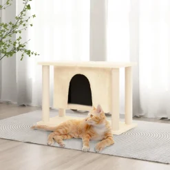 vidaXL Kattenmeubel met sisal krabpalen 50 cm crèmekleurig