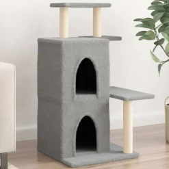 vidaXL Kattenmeubel met sisal krabpalen 97 cm lichtgrijs