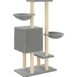 vidaXL Kattenmeubel met sisal krabpalen 117 cm lichtgrijs