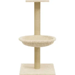 vidaXL Kattenmeubel met sisal krabpaal 74 cm crèmekleurig