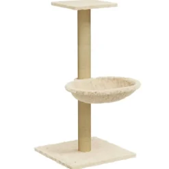 vidaXL Kattenmeubel met sisal krabpaal 74 cm crèmekleurig