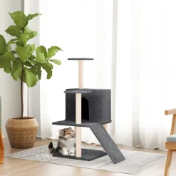 vidaXL Kattenmeubel met sisal krabpalen 82 cm donkergrijs