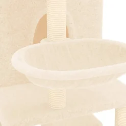 vidaXL Kattenmeubel met sisal krabpalen 180 cm crèmekleurig