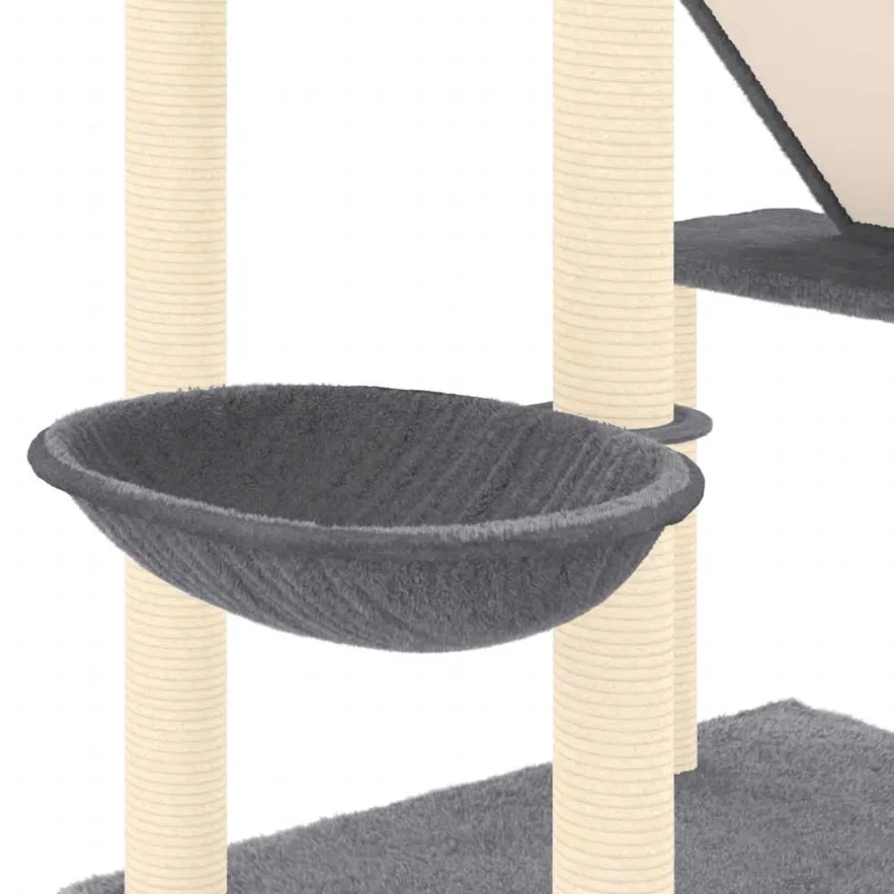 vidaXL Kattenmeubel vloer tot plafond 277-303 cm donkergrijs