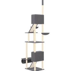 vidaXL Kattenmeubel vloer tot plafond 277-303 cm donkergrijs