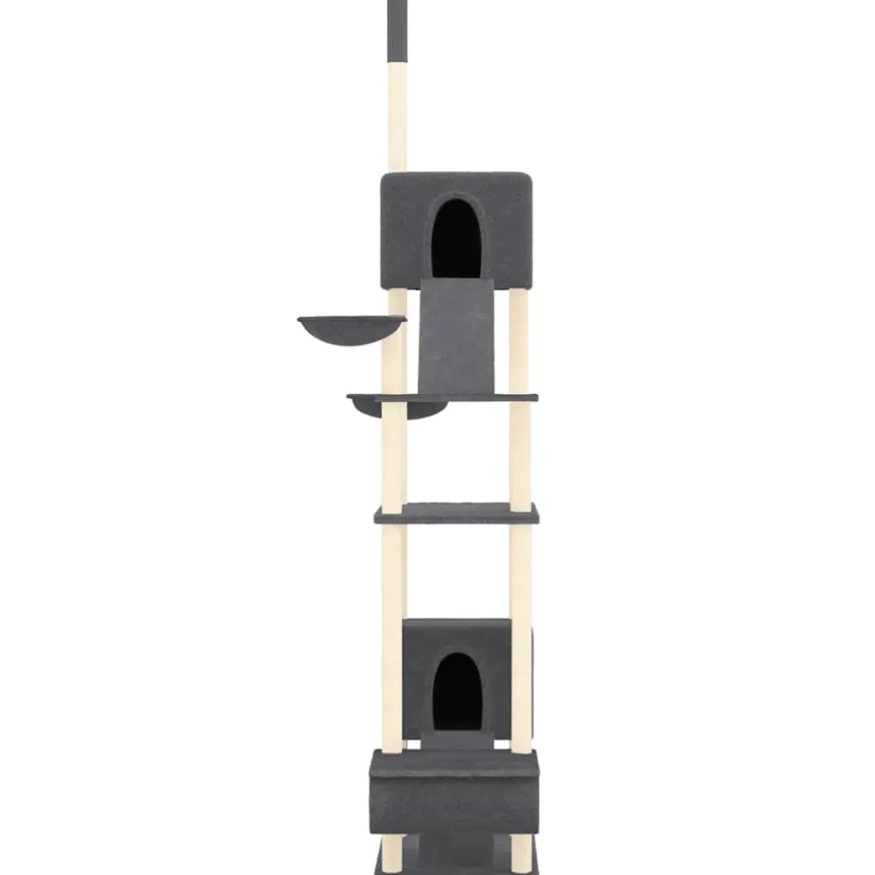 vidaXL Kattenmeubel vloer tot plafond 277-303 cm donkergrijs