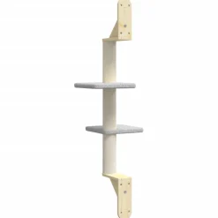 vidaXL Kattenmeubel wandgemonteerd met krabpaal 108 cm lichtgrijs