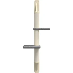 vidaXL Kattenmeubel wandgemonteerd met krabpaal 108 cm donkergrijs
