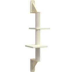 vidaXL Kattenmeubel wandgemonteerd met krabpaal 108 cm crèmekleurig