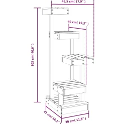 vidaXL Kattenmeubel 45,5x49x103 cm massief grenenhout