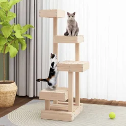 vidaXL Kattenmeubel 45,5x49x103 cm massief grenenhout