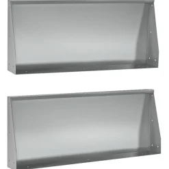 vidaXL Keerwand 2 st 100 x 12 x 30 cm Gegalvaniseerd staal zilver