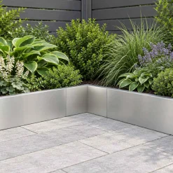vidaXL Keerwand 2 st 50 x 50 x 30 cm Roestvrij staal zilver