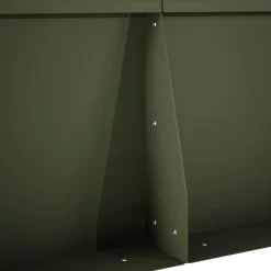 vidaXL Keerwand 6 st 100 x 12 x 30 cm Staal Olijfgroen