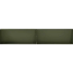 vidaXL Keerwand 6 st 100 x 12 x 30 cm Staal Olijfgroen