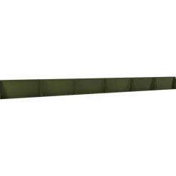 vidaXL Keerwand 6 st 100 x 12 x 30 cm Staal Olijfgroen
