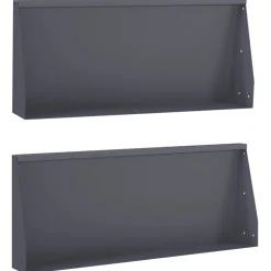 vidaXL Keerwand 2 st 100 x 12 x 30 cm Staal Antraciet