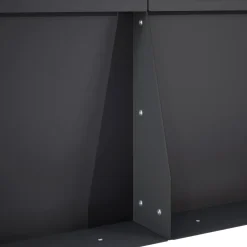 vidaXL Keerwand 2 st 50 x 50 x 30 cm Staal Zwart