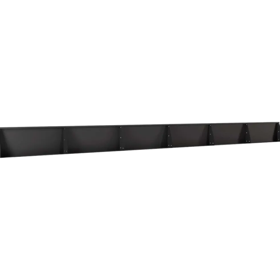 vidaXL Keerwand 6 st 100 x 12 x 30 cm Staal Zwart