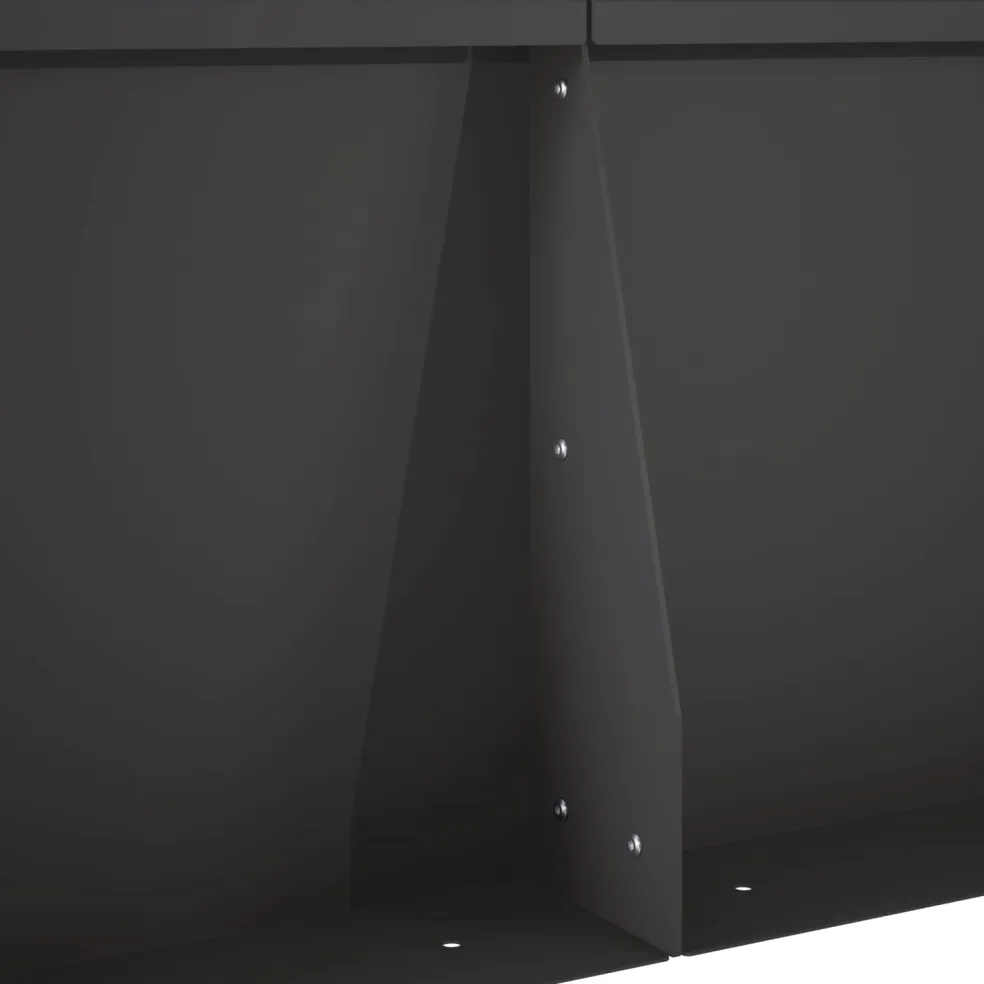 vidaXL Keerwand 6 st 100 x 12 x 30 cm Staal Zwart
