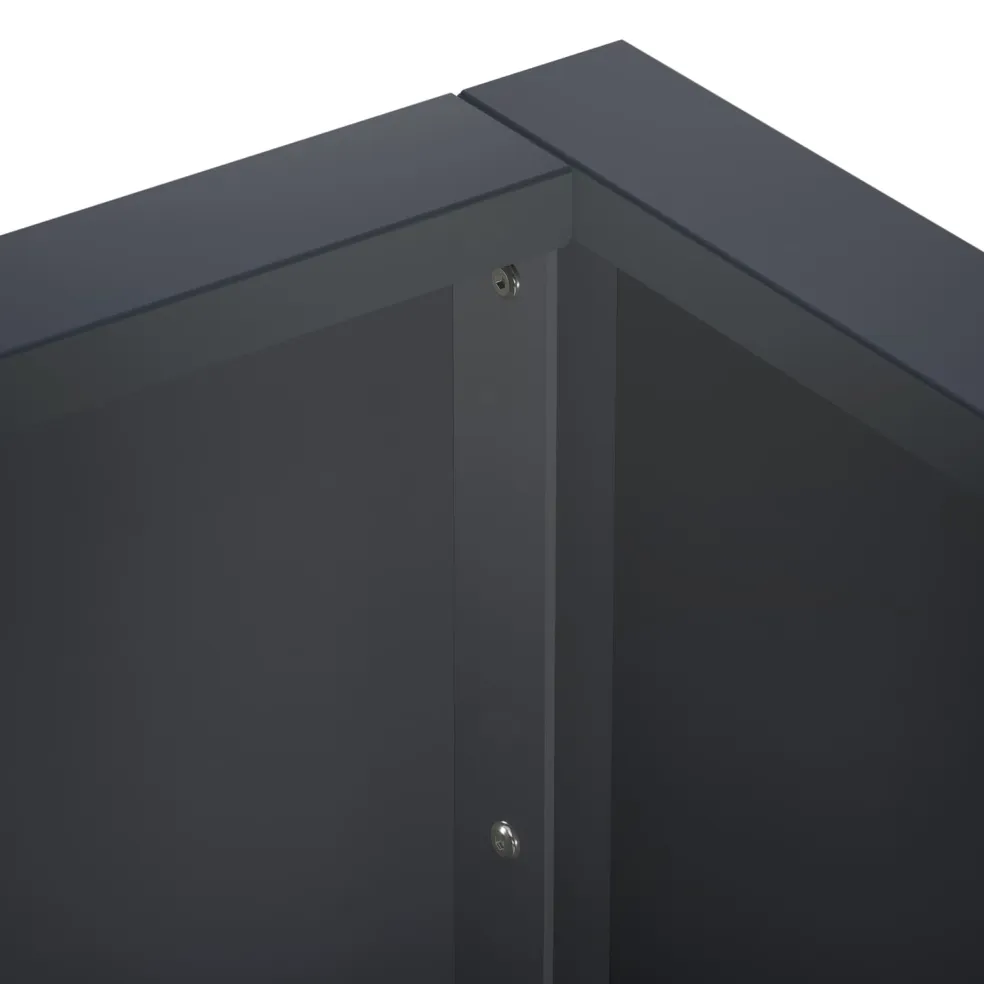 vidaXL Keerwand 2 st 50 x 50 x 30 cm Staal Antraciet